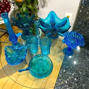 Vintage Collectible beautiful mixed glass & pottery